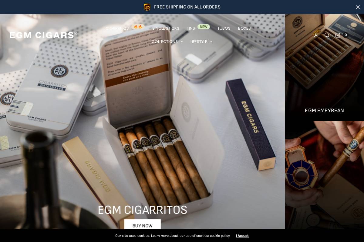 egmcigars.com homepage screenshot