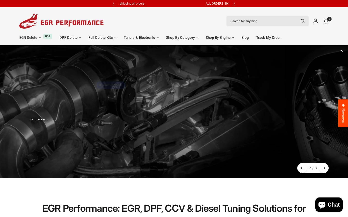 egrperformance.com homepage screenshot