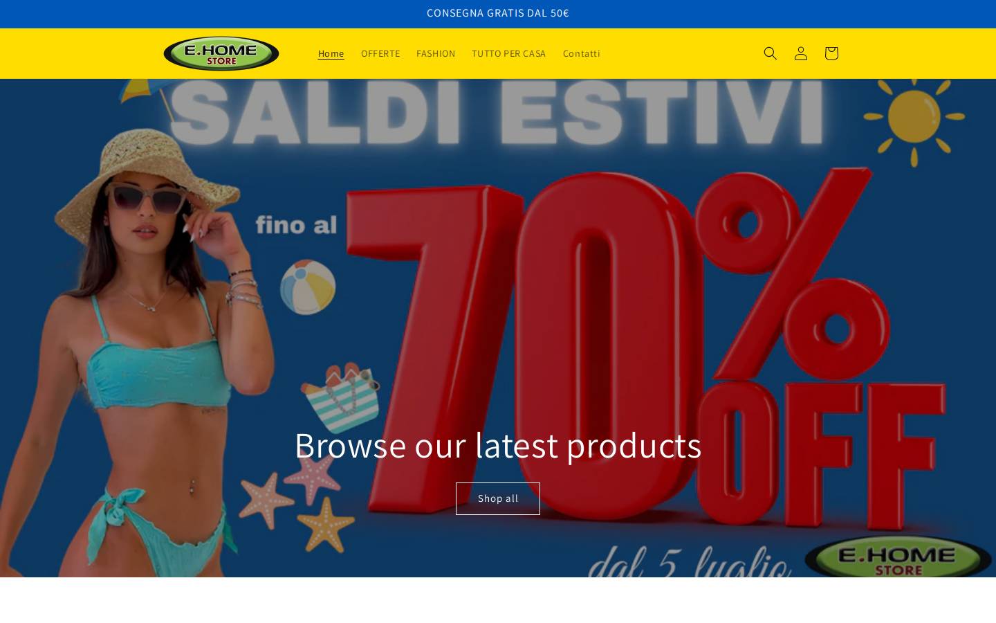 ehomestore.it homepage screenshot