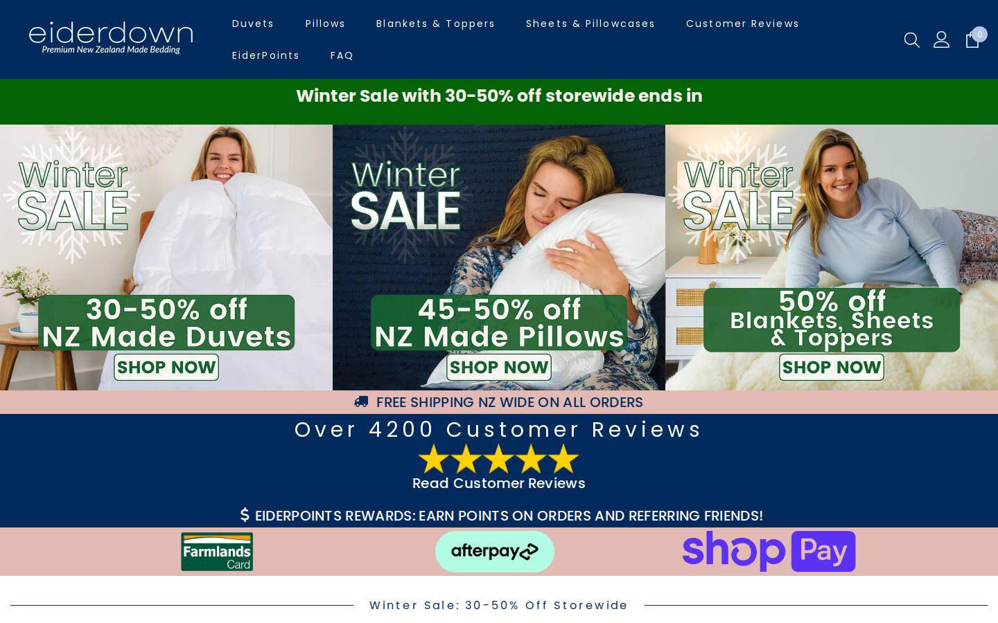 eiderdown.nz homepage screenshot