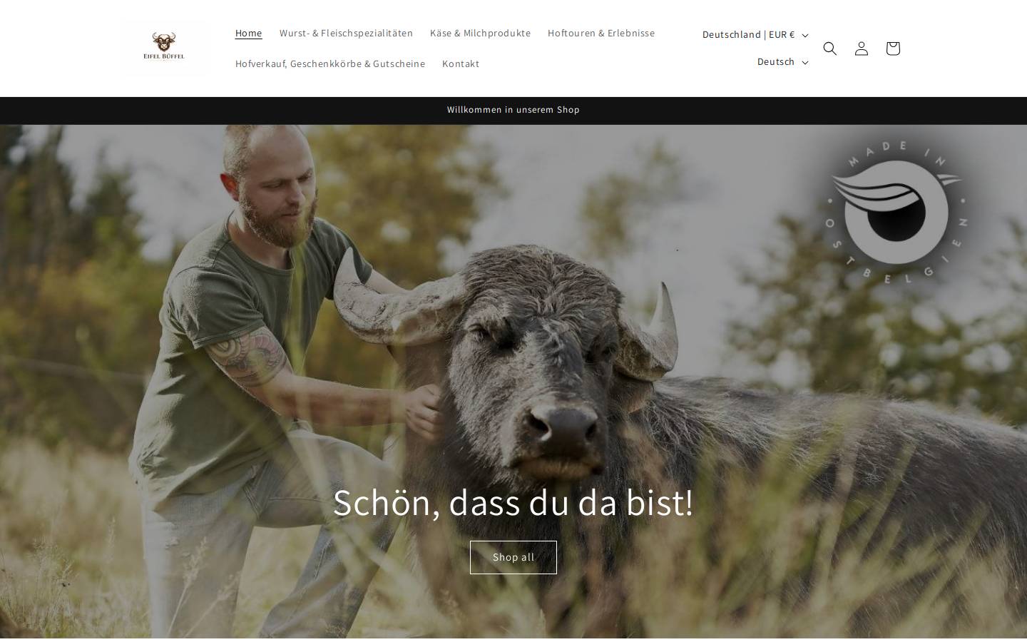 eifelbueffel.be homepage screenshot