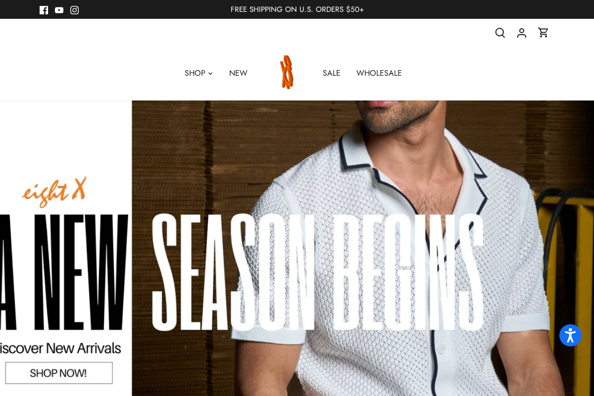 eight-x.com homepage screenshot