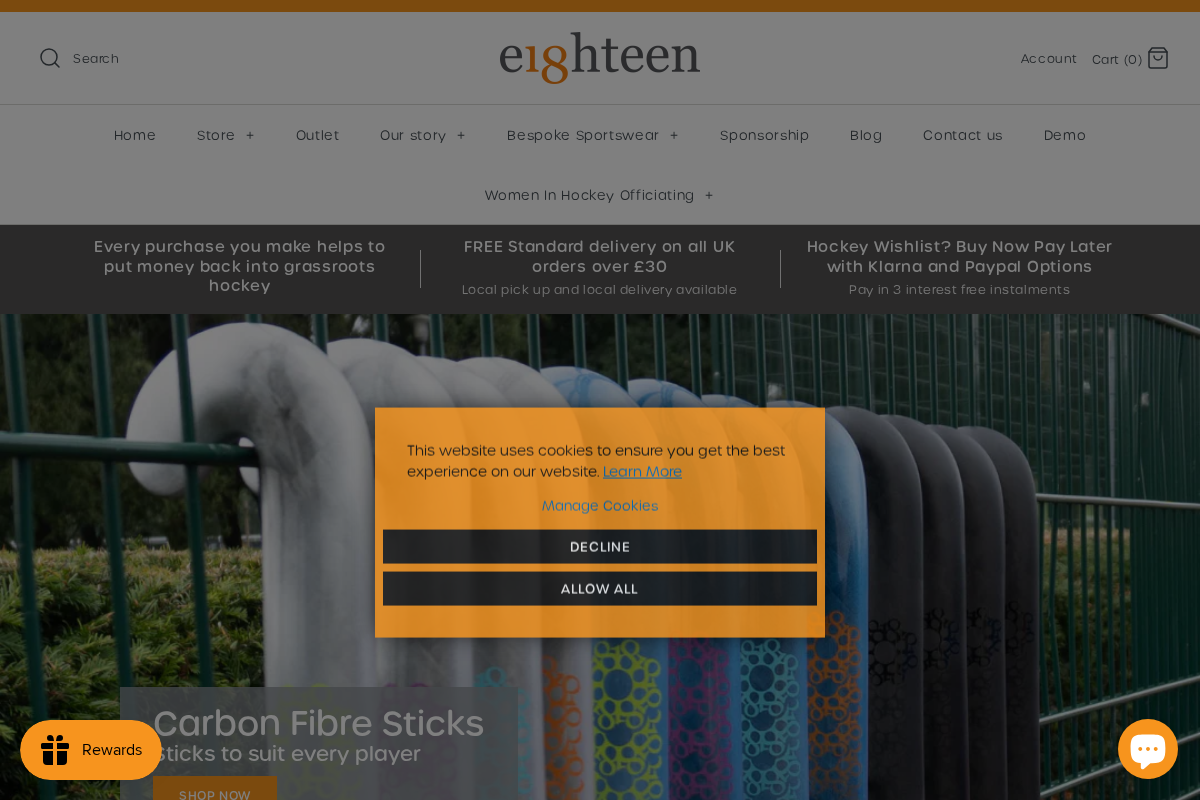 eighteenhockey homepage screenshot