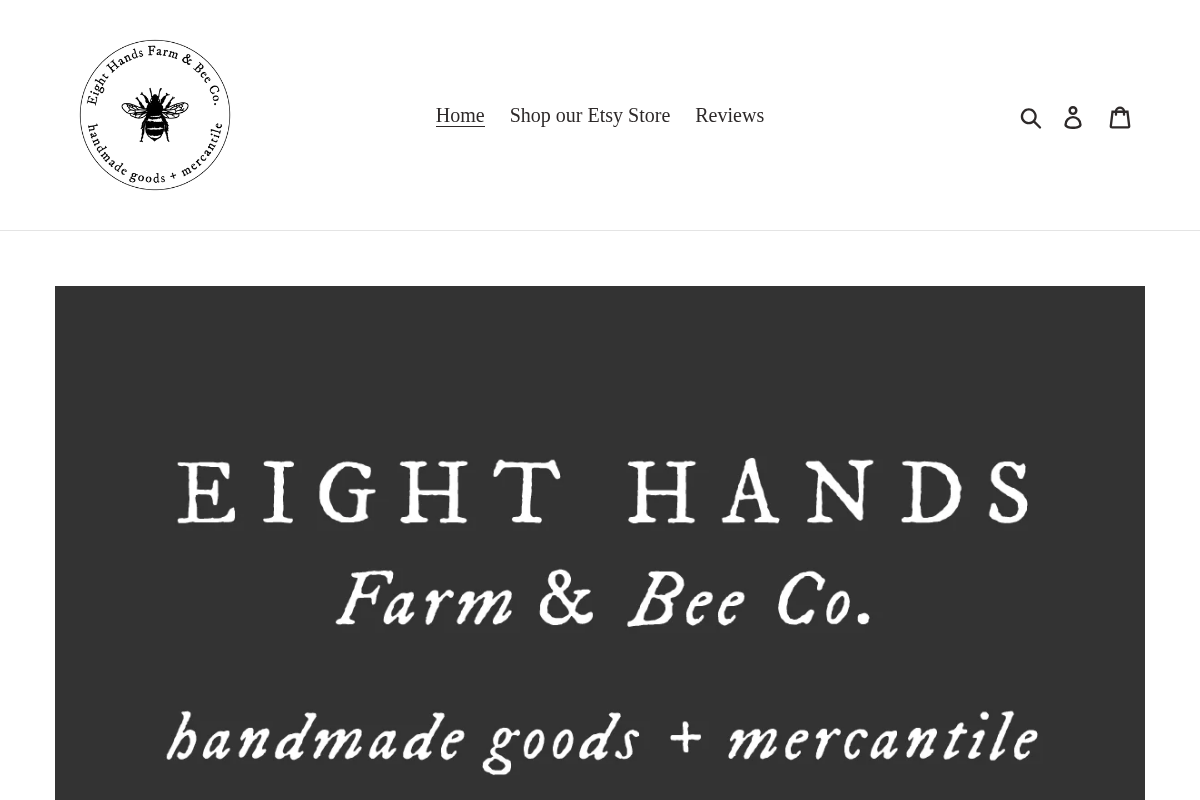 eighthandsfarmandbeeco.com homepage screenshot