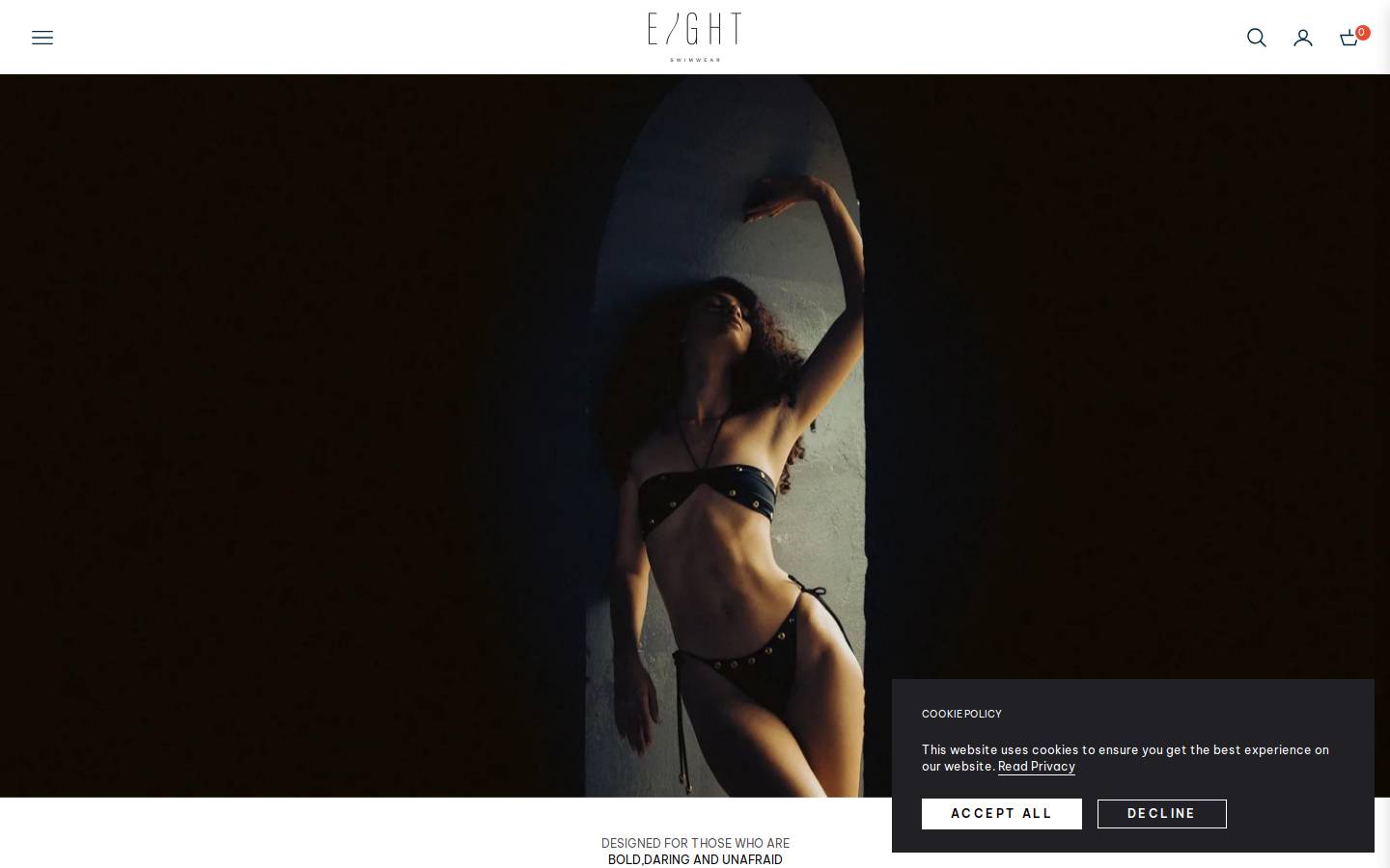eightswimwear.com homepage screenshot