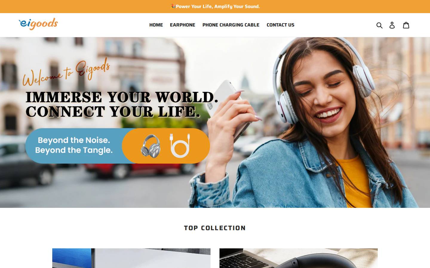 Eigoods homepage screenshot