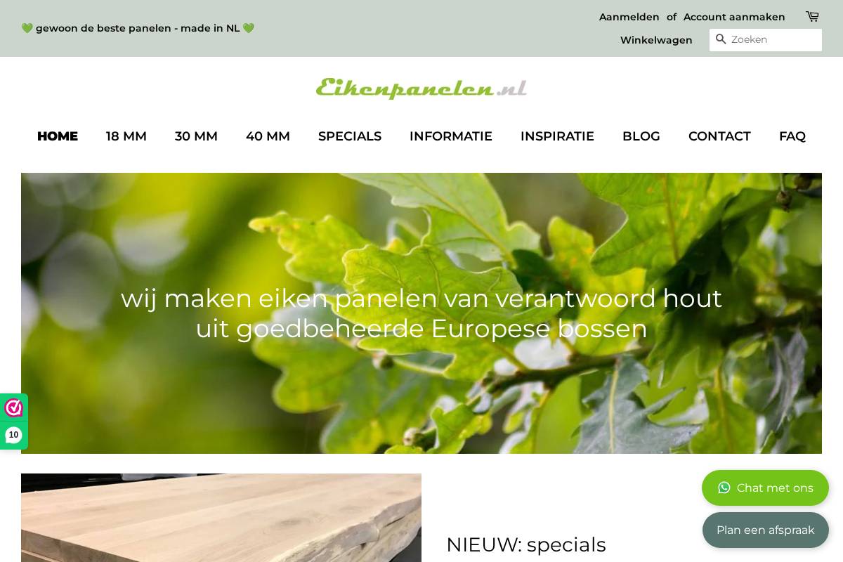 eikenpanelen.nl homepage screenshot
