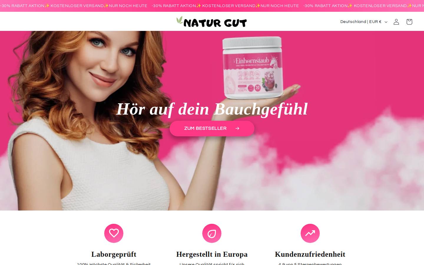 Einhornstaub homepage screenshot