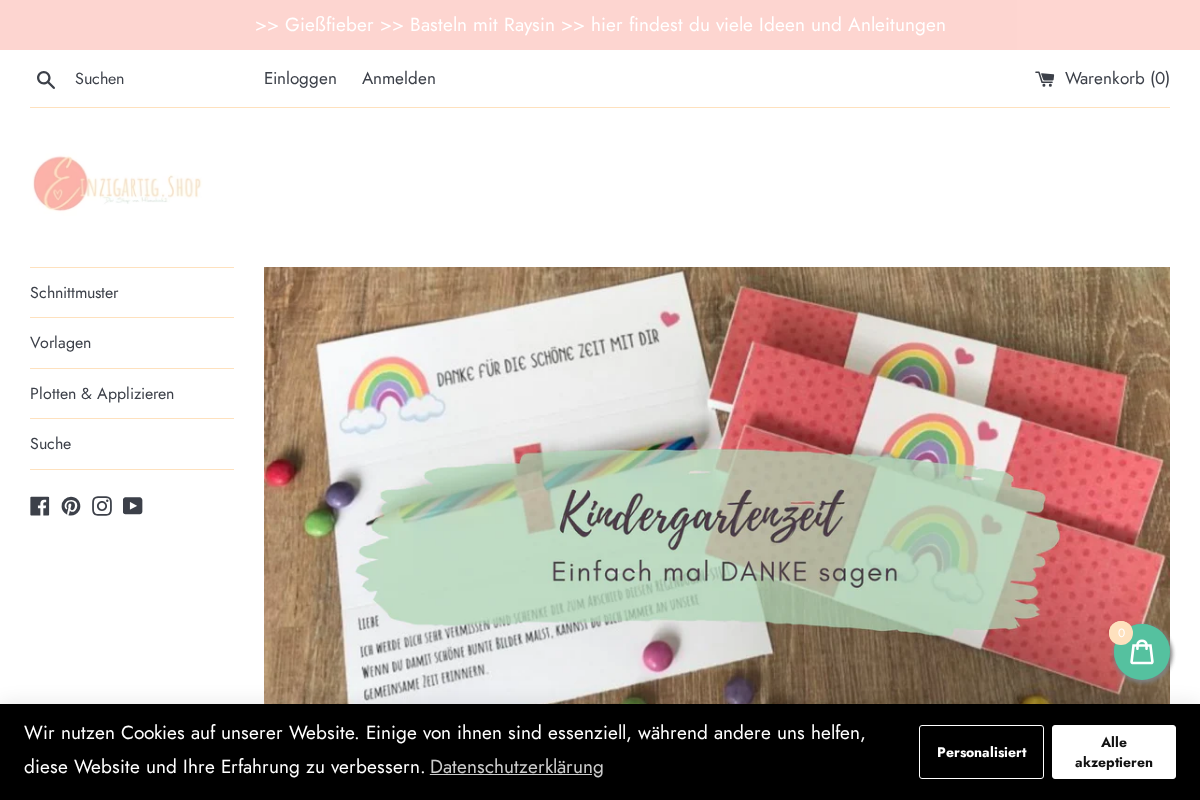 Einzigartig Shop homepage screenshot