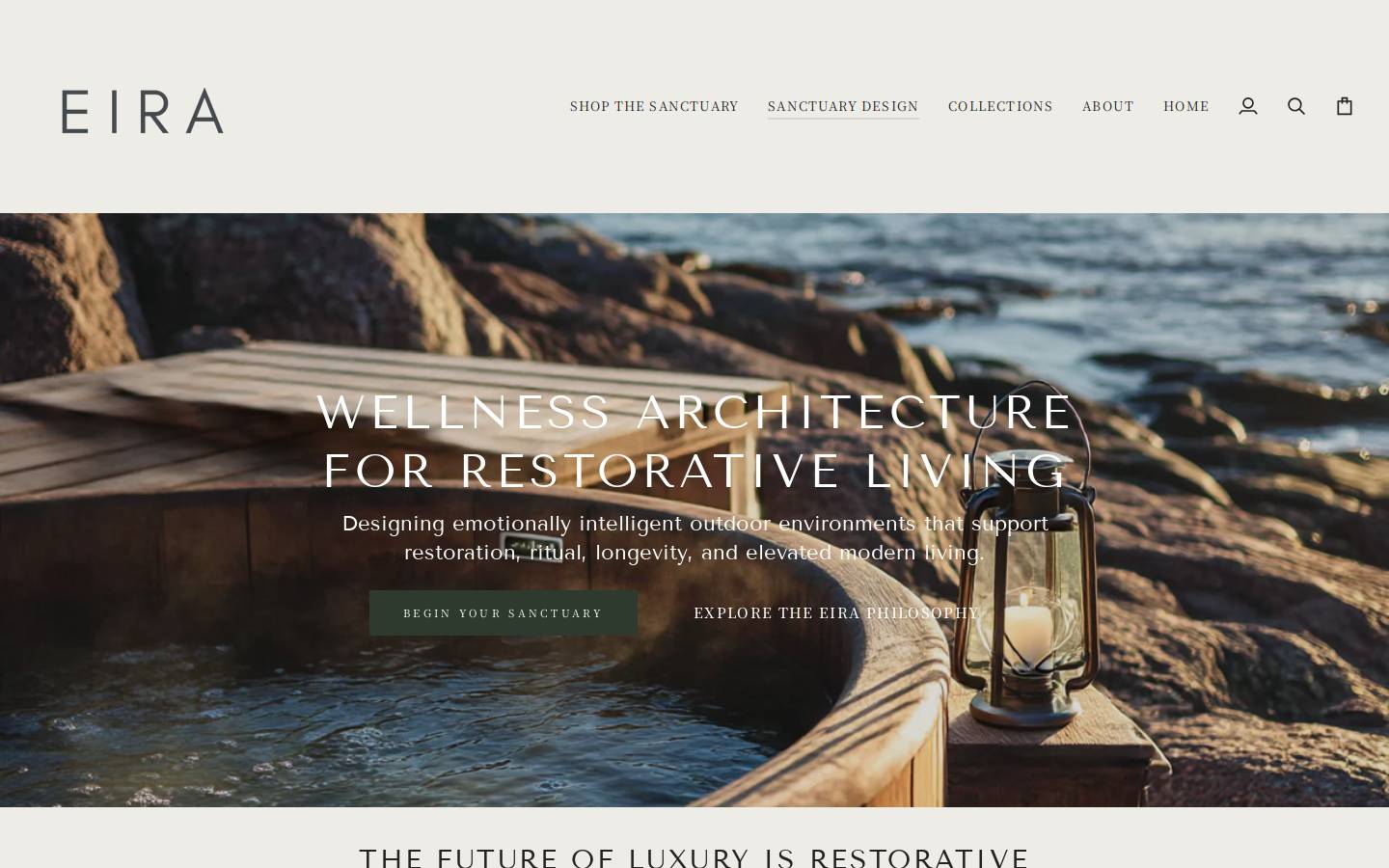 eirasanctuaries.com homepage screenshot