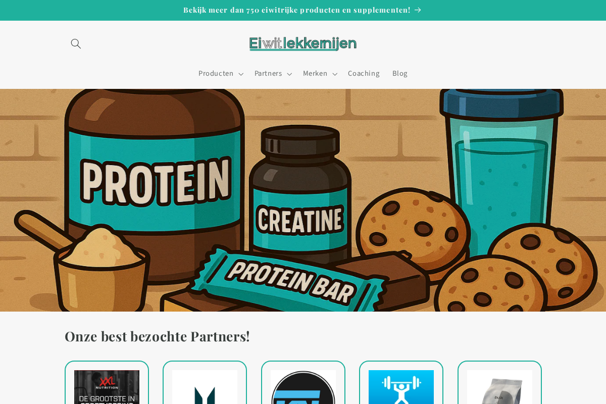 Eiwitlekkernijen homepage screenshot
