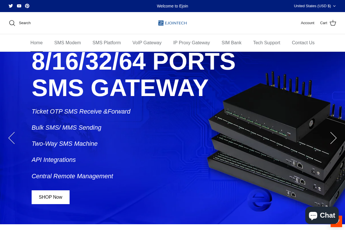 Ejoin homepage screenshot