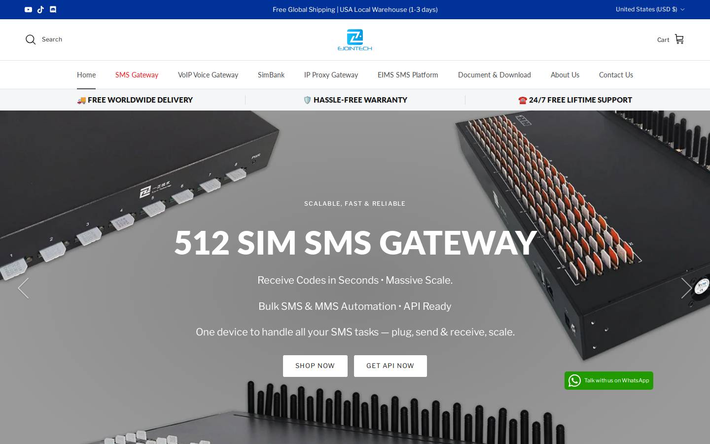 ejointech.shop homepage screenshot