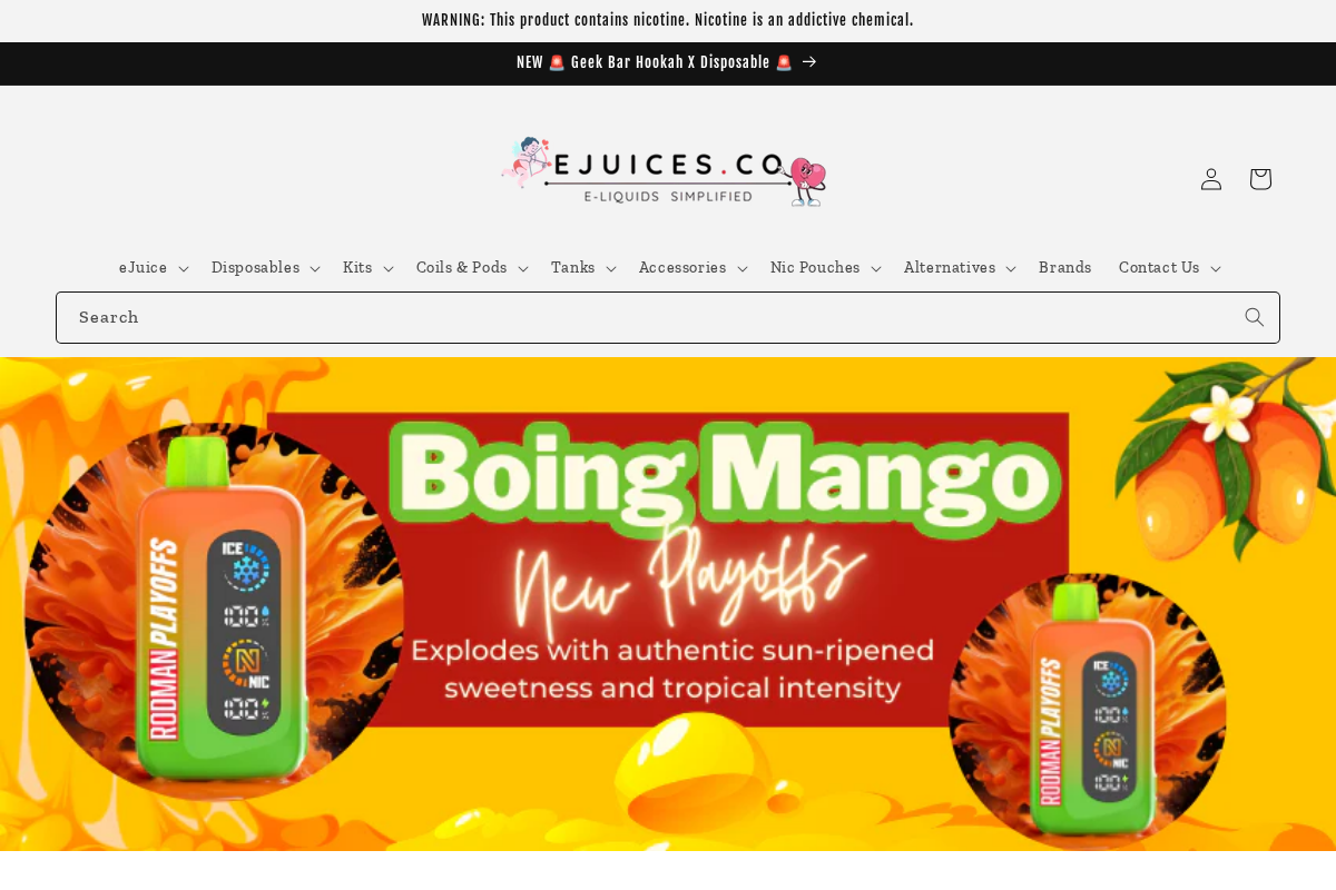 eJuice.com homepage screenshot