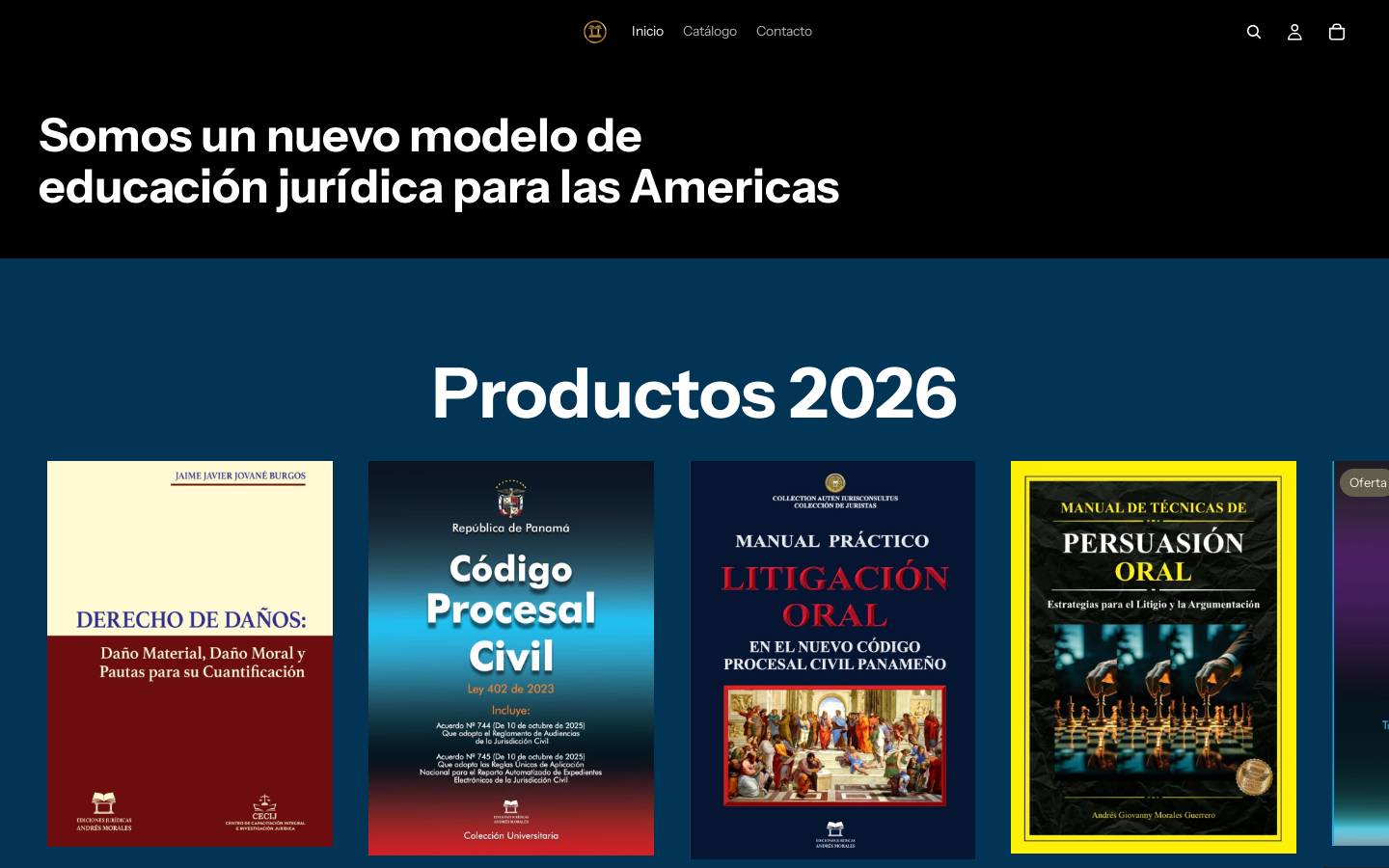 ejuridicasandresmorales.com homepage screenshot