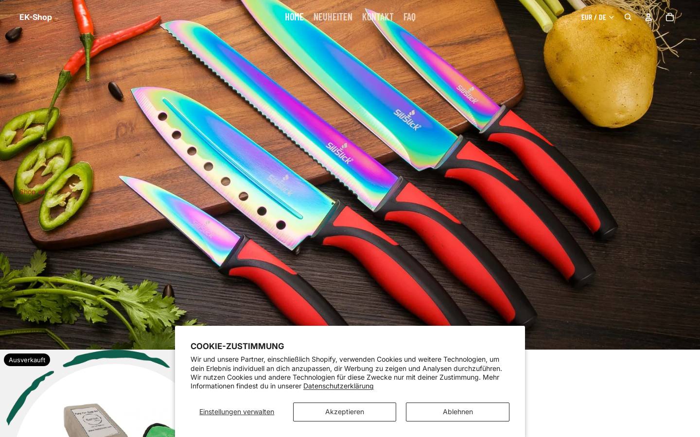ek-shop.net homepage screenshot