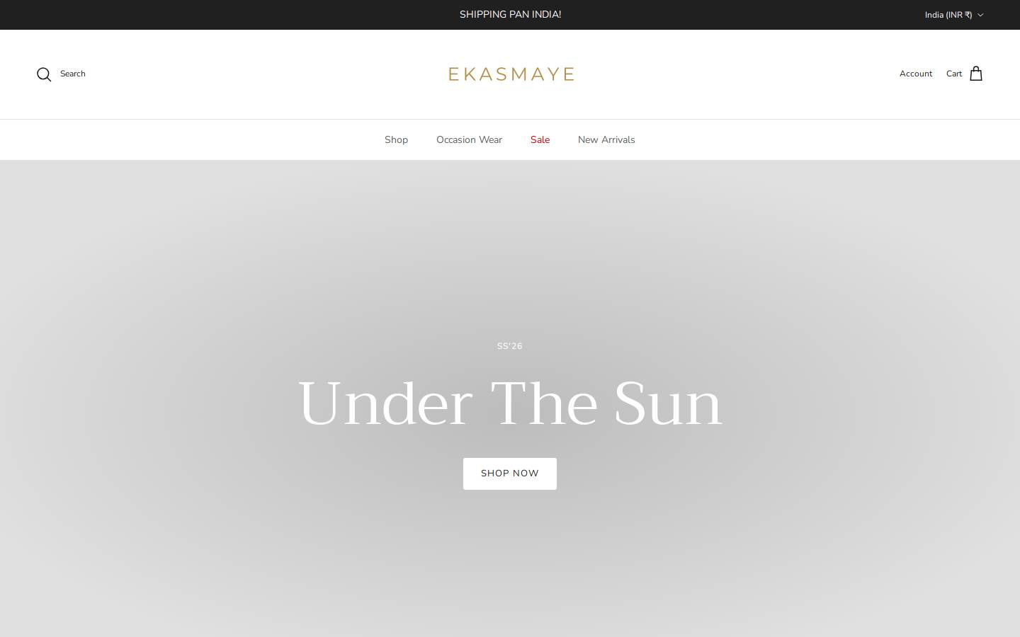 ekasmaye.com homepage screenshot