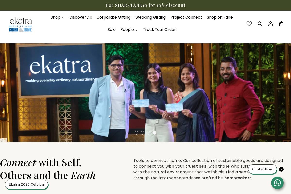 ekatrahandmade.com homepage screenshot