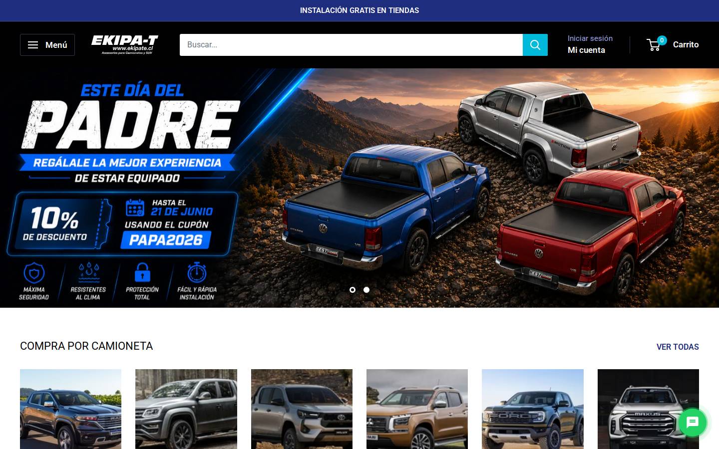 ekipate.cl homepage screenshot