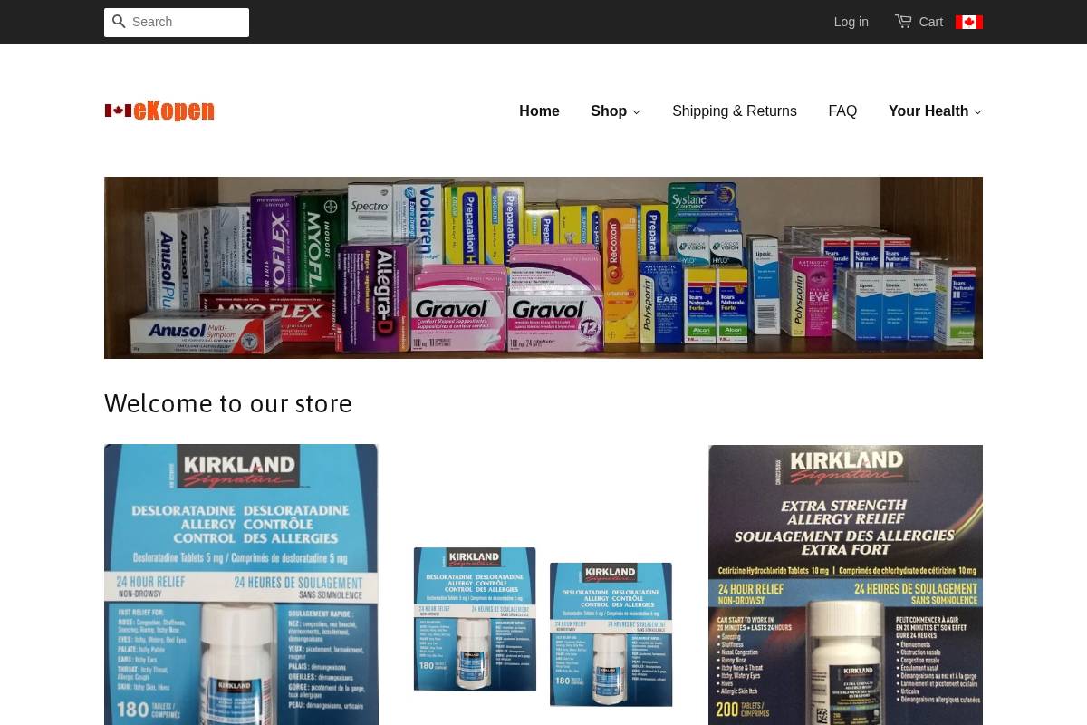 ekopen.ca homepage screenshot
