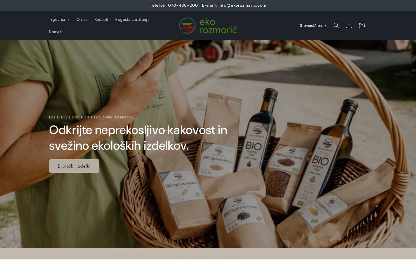 ekorozmaric.com homepage screenshot