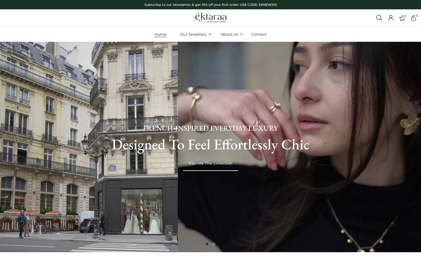 Ektaraa homepage screenshot