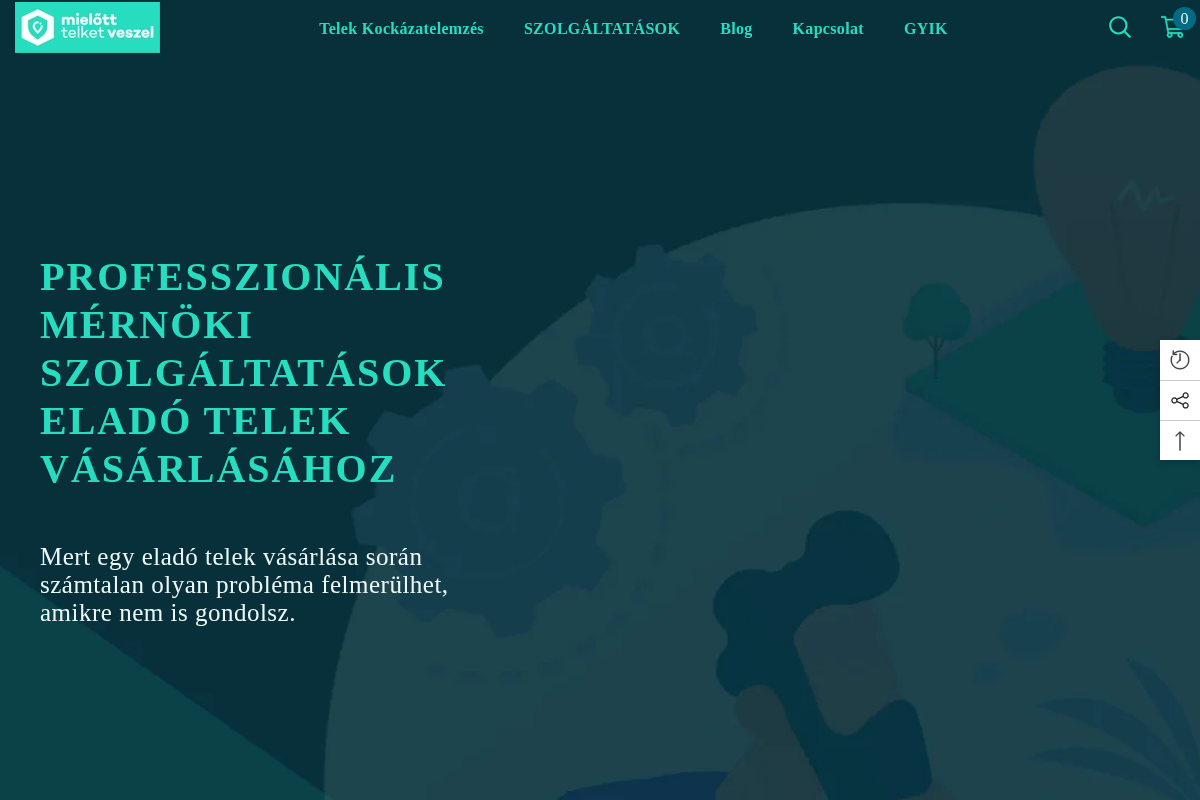 Mielőtt Telket Veszel homepage screenshot