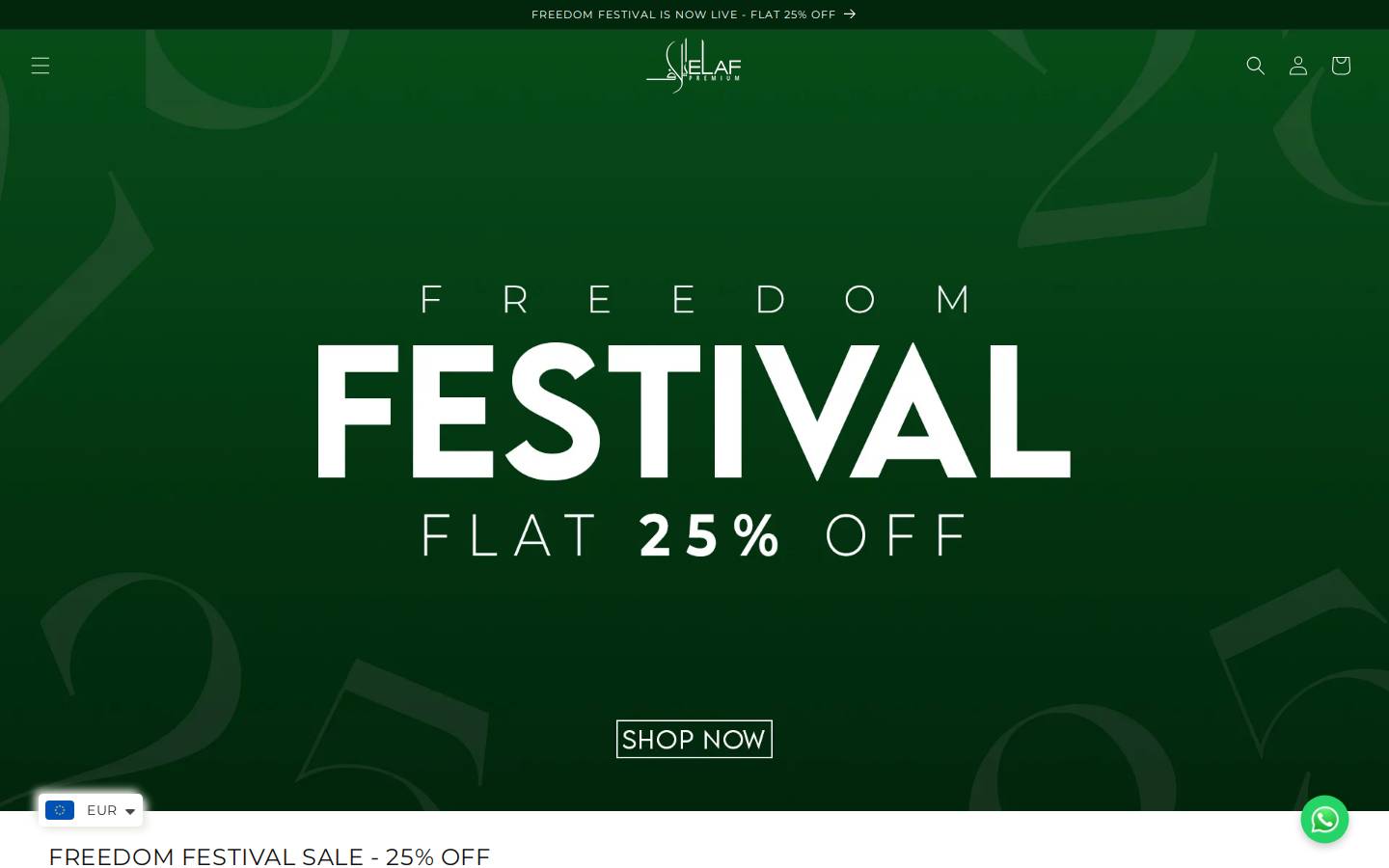 elafpremium.com homepage screenshot