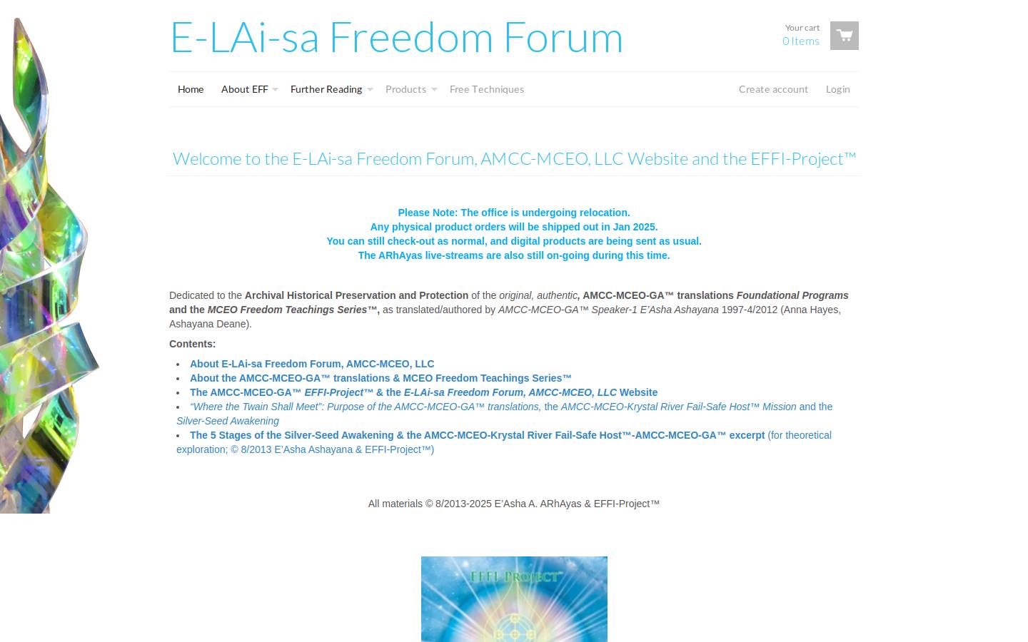 elaisafreedomforum.com homepage screenshot