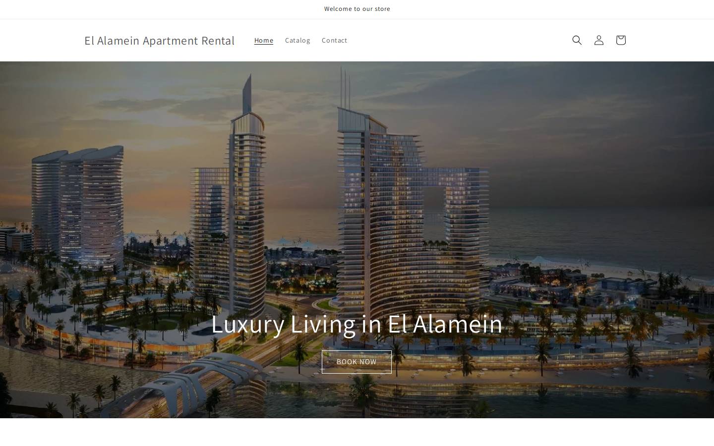 elalameinapartmentrental.com homepage screenshot
