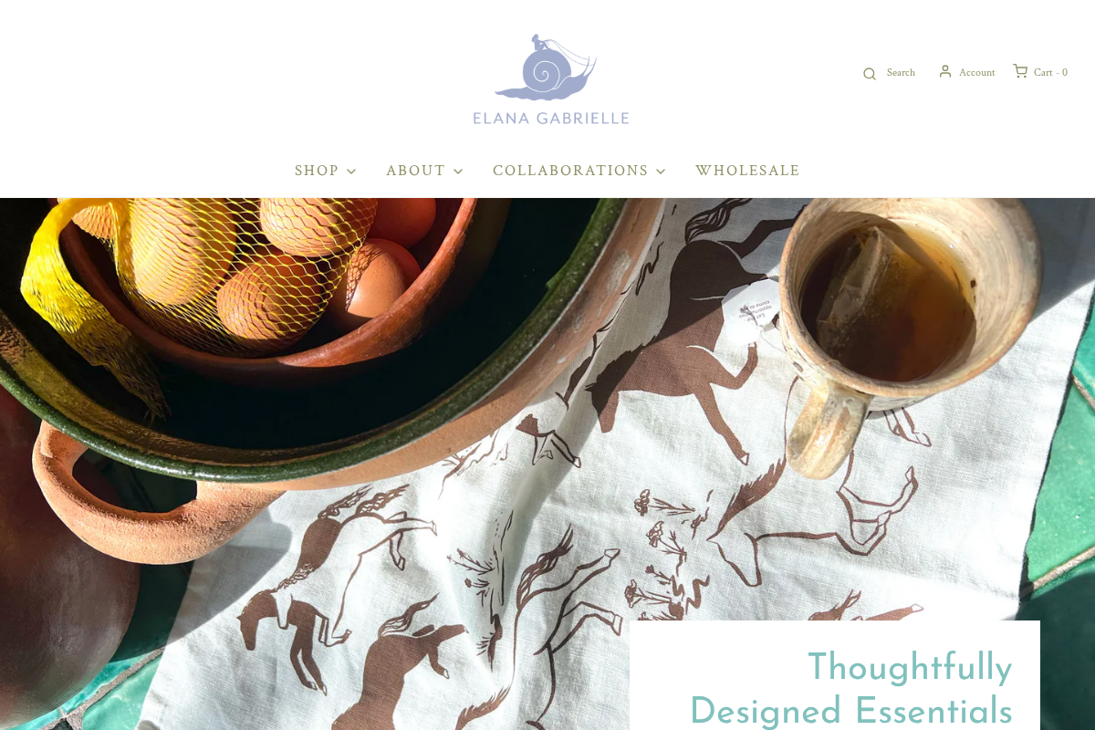 Elana Gabrielle homepage screenshot