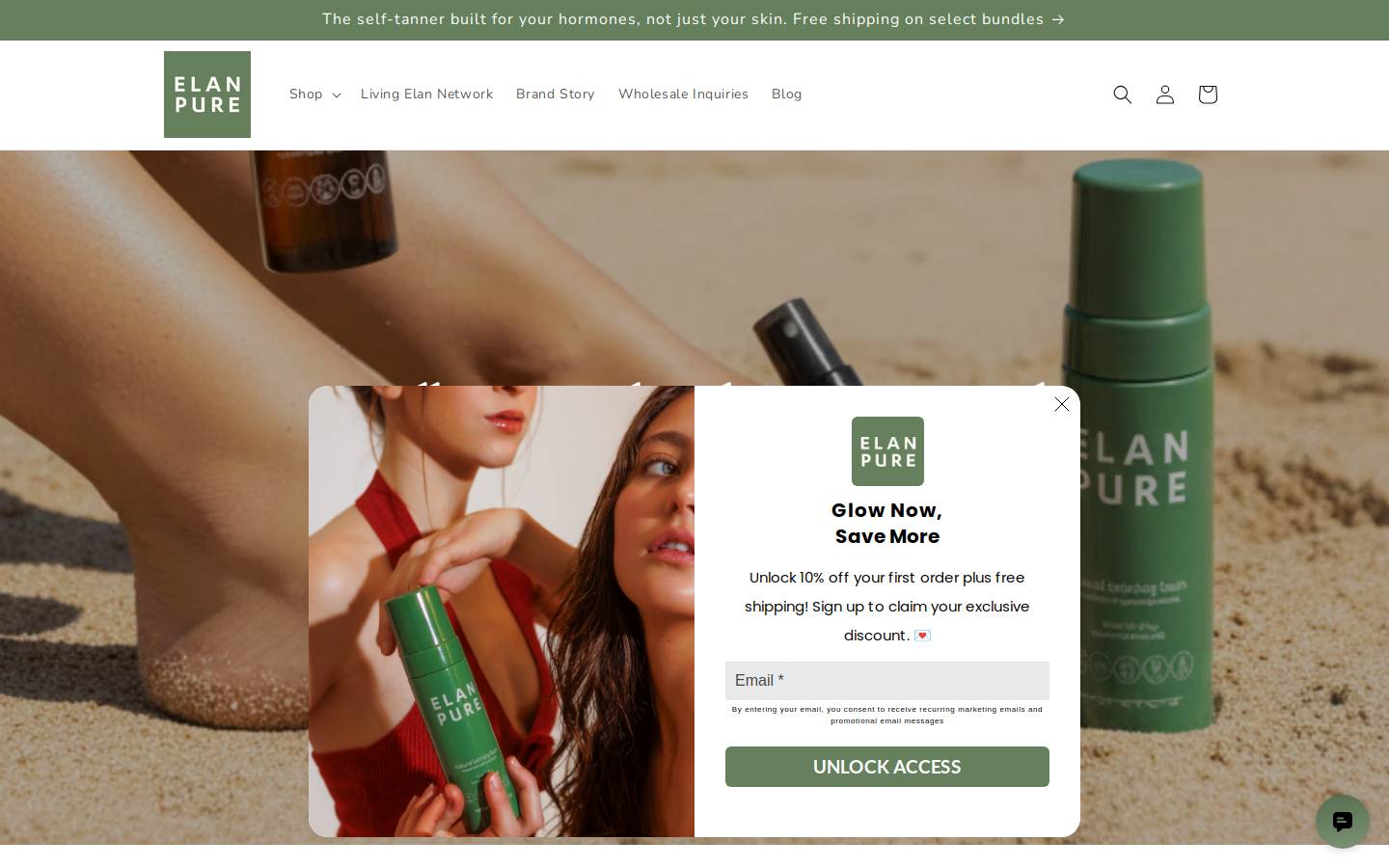 elanpure.com homepage screenshot