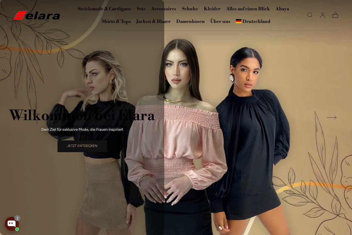 Elara GmbH homepage screenshot