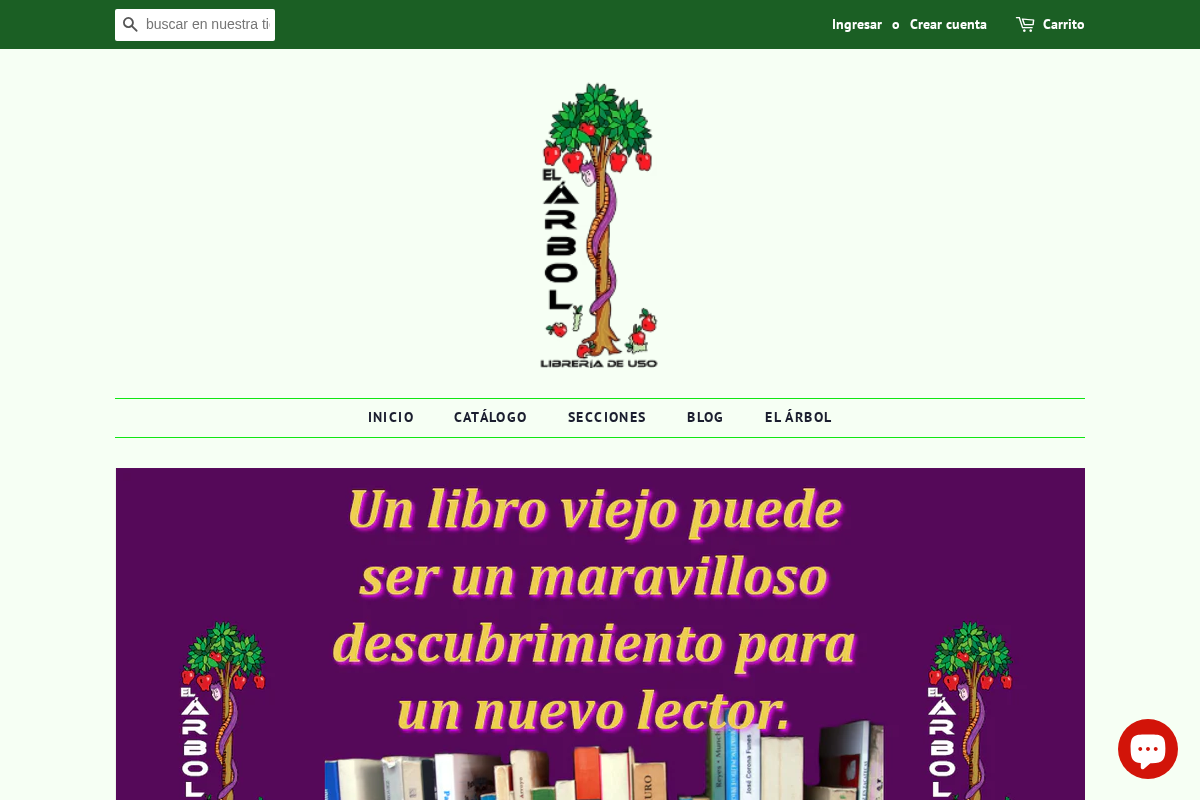 El Árbol, librería de uso homepage screenshot