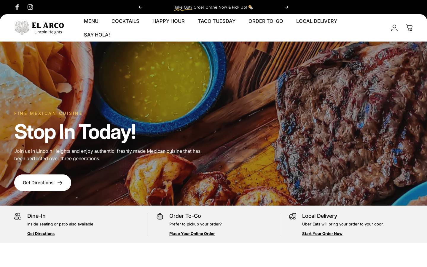 elarcolincolnheights.com homepage screenshot