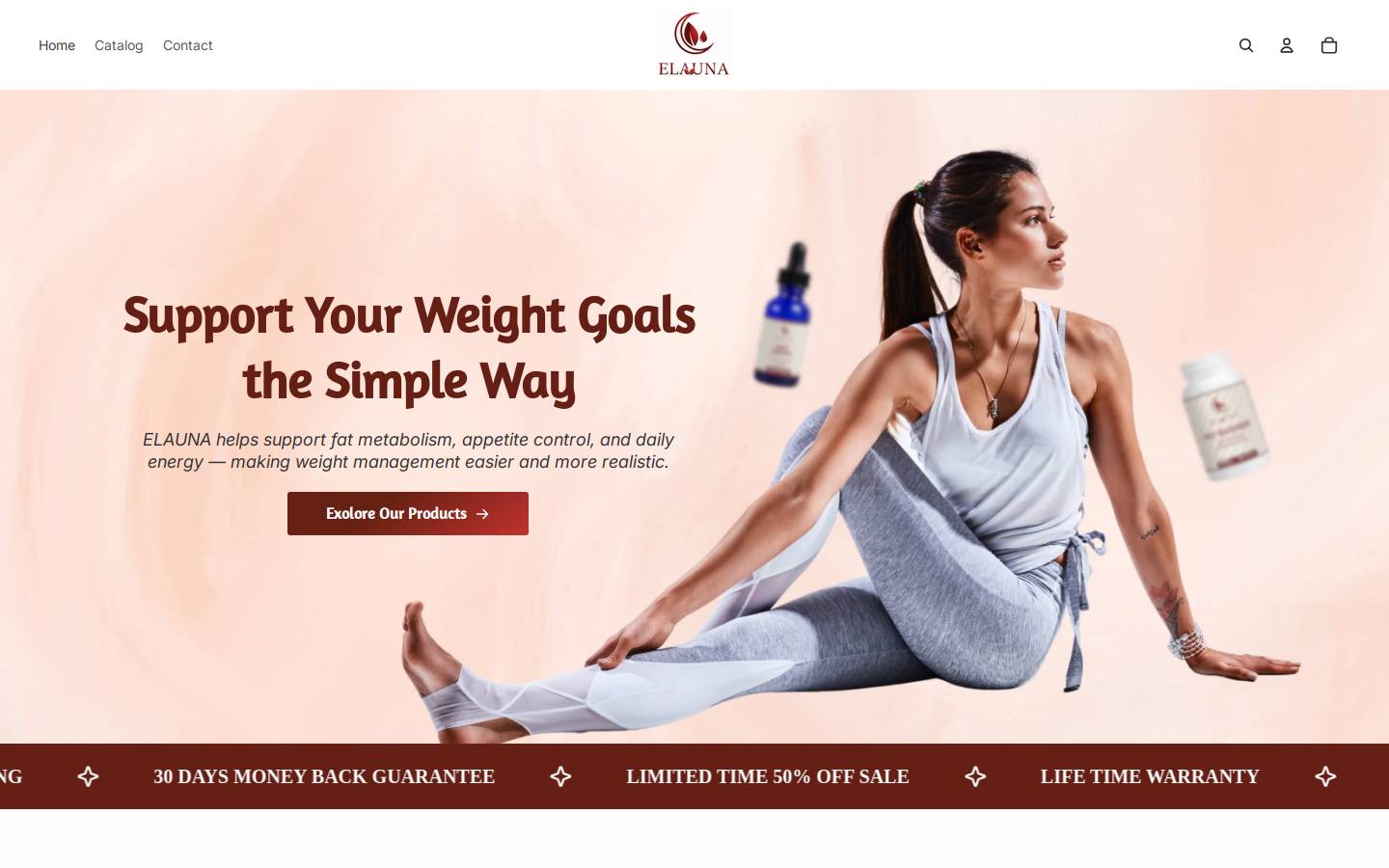 elauna.com homepage screenshot