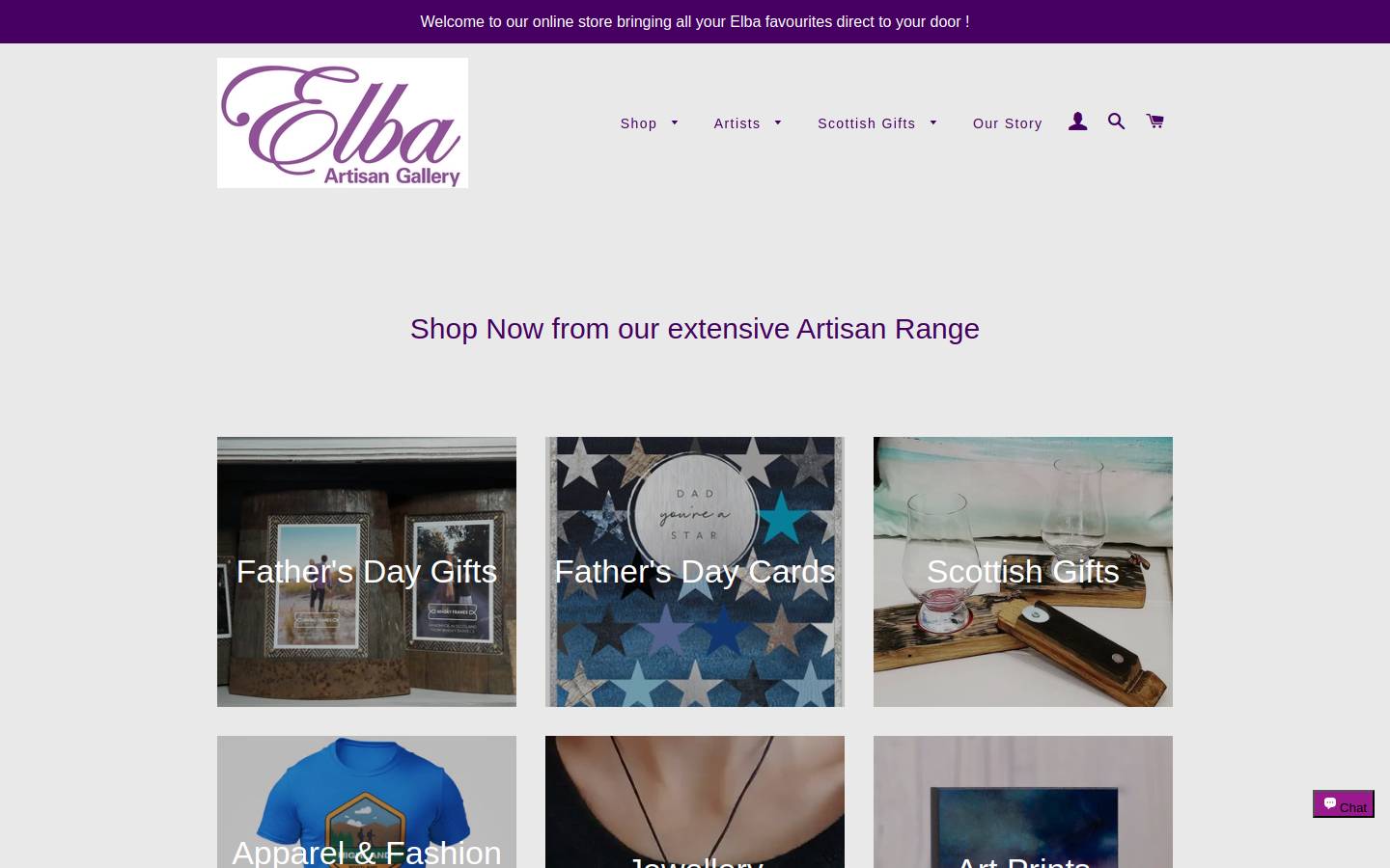 elbagallery.com homepage screenshot