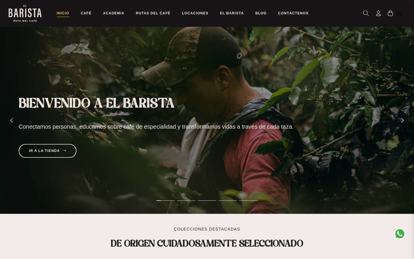 elbaristacafe.com homepage screenshot