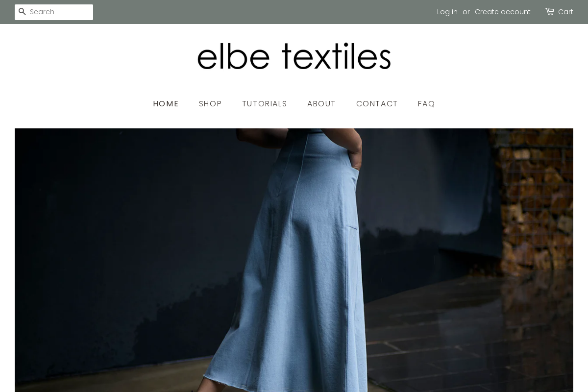 Elbe Textiles homepage screenshot
