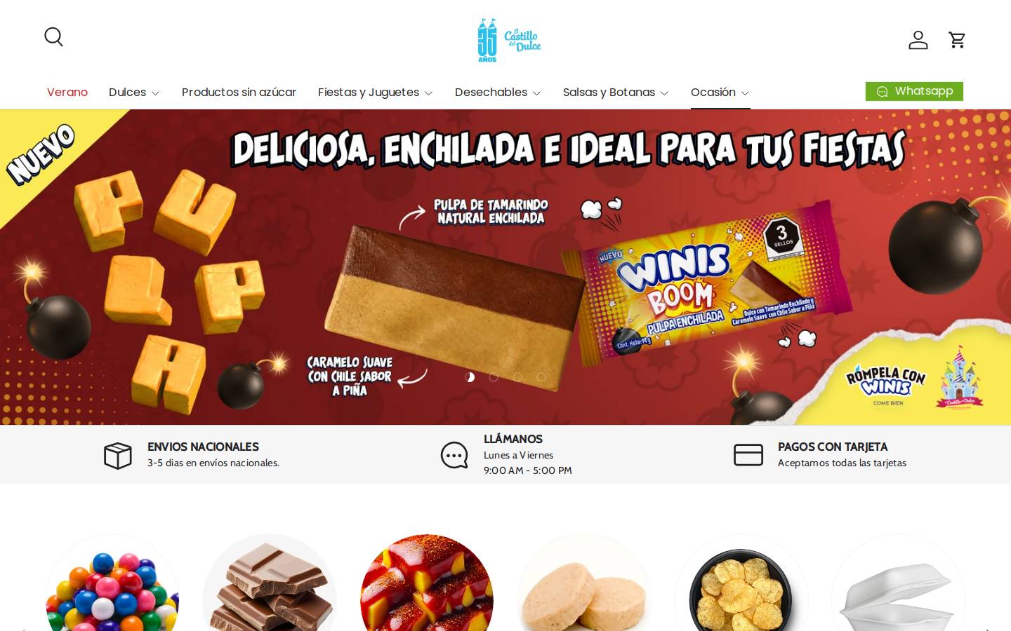 elcastillodeldulce.mx homepage screenshot