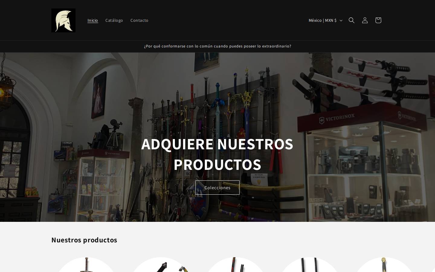 elconquistadorshops.com homepage screenshot