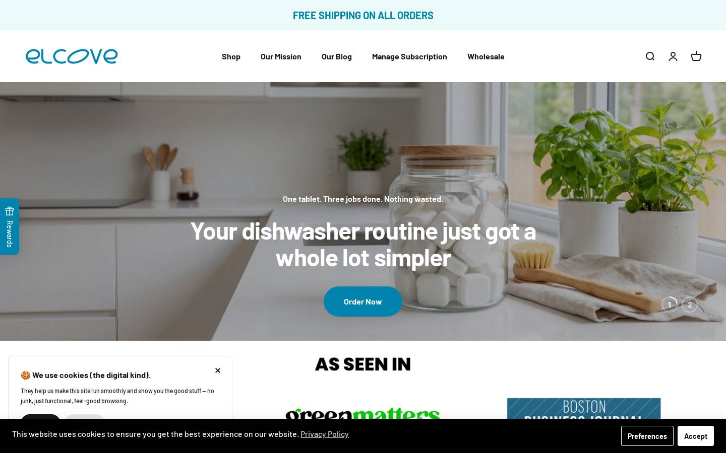elcove.co homepage screenshot