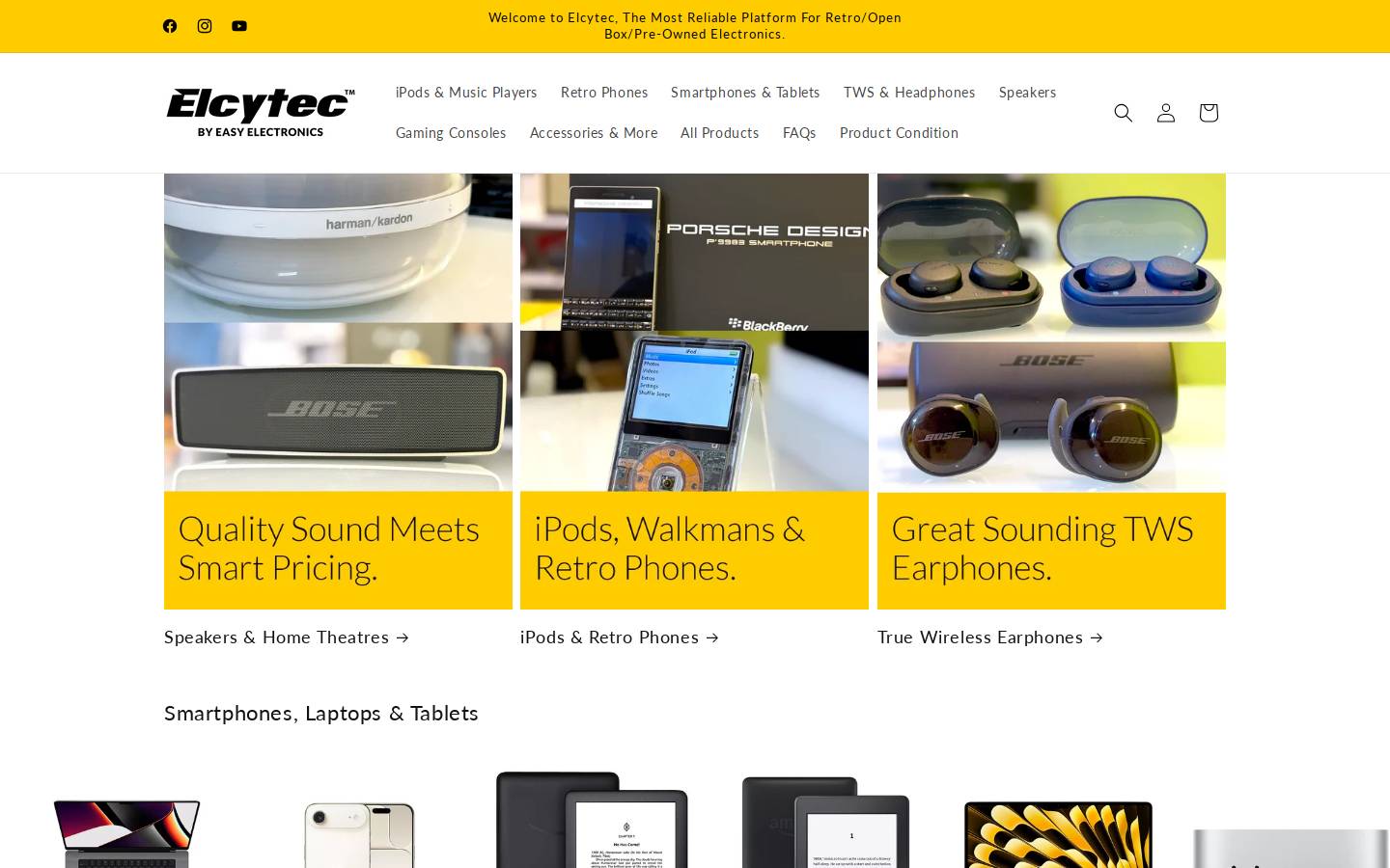 elcytec.com homepage screenshot