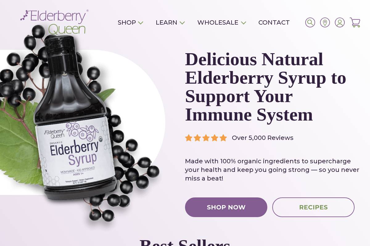 elderberryqueen.net homepage screenshot