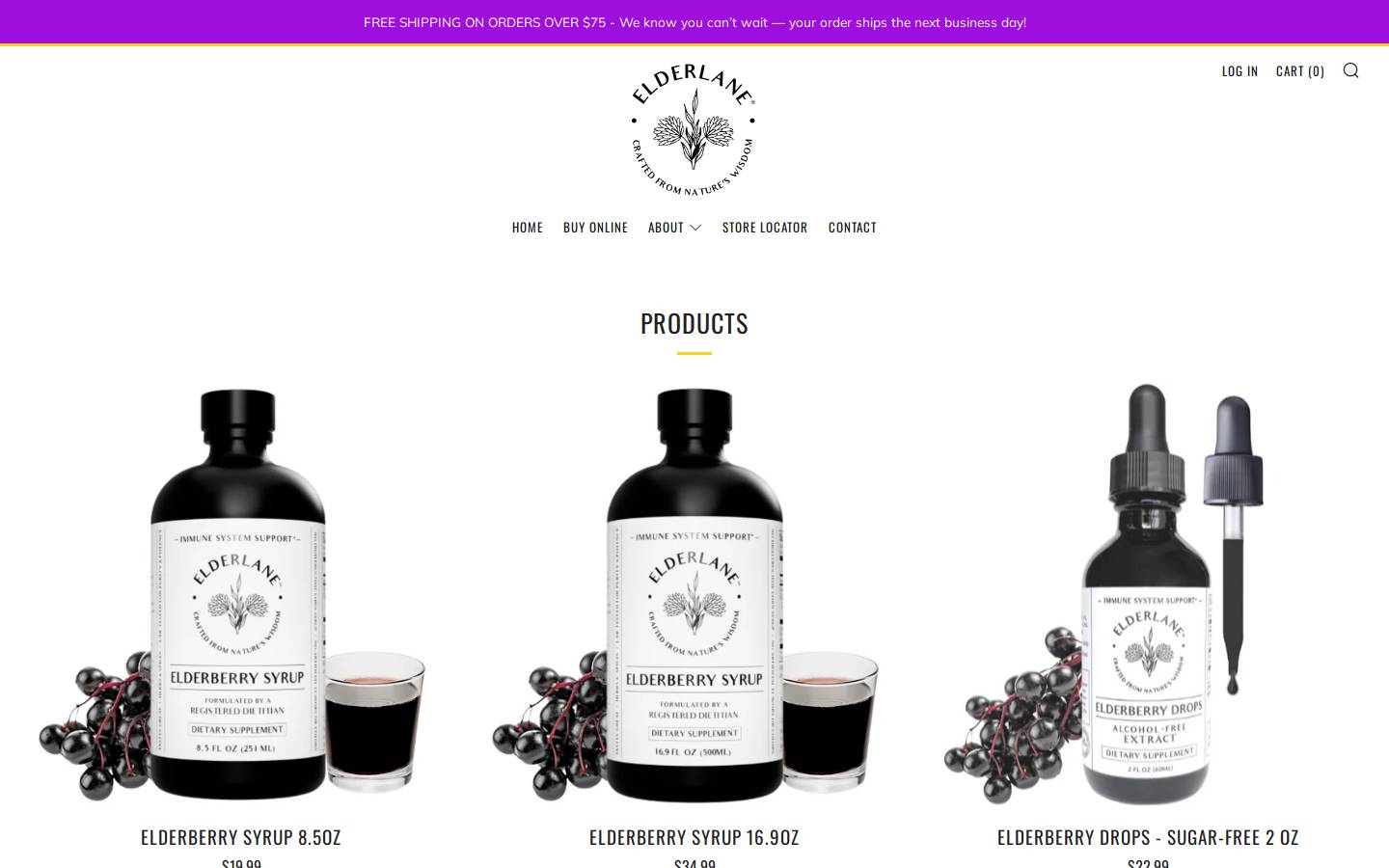 elderlane.com homepage screenshot