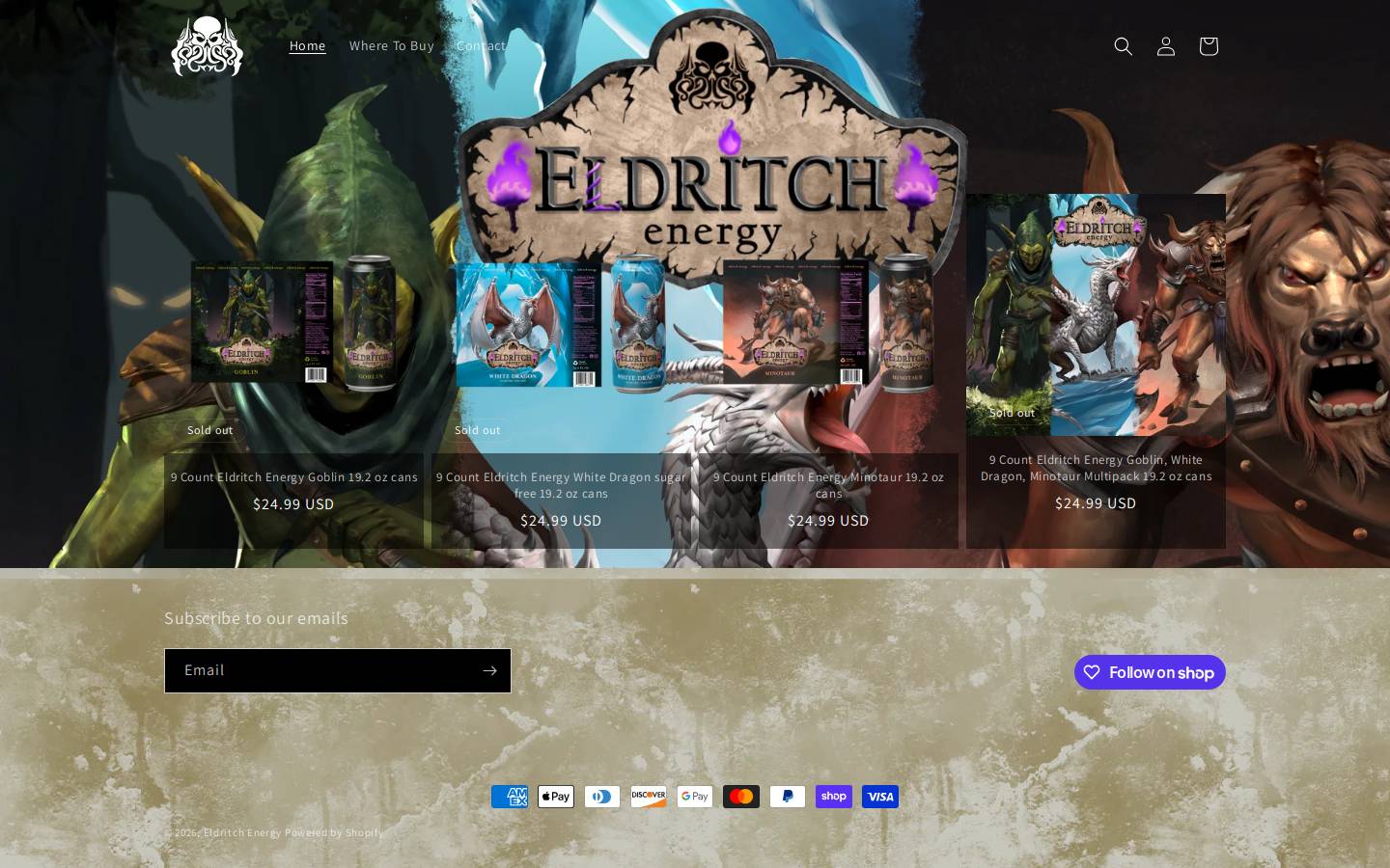 eldritchenergy.com homepage screenshot