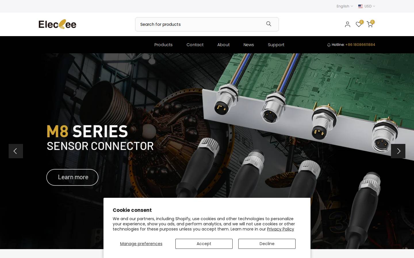 Elecbee homepage screenshot