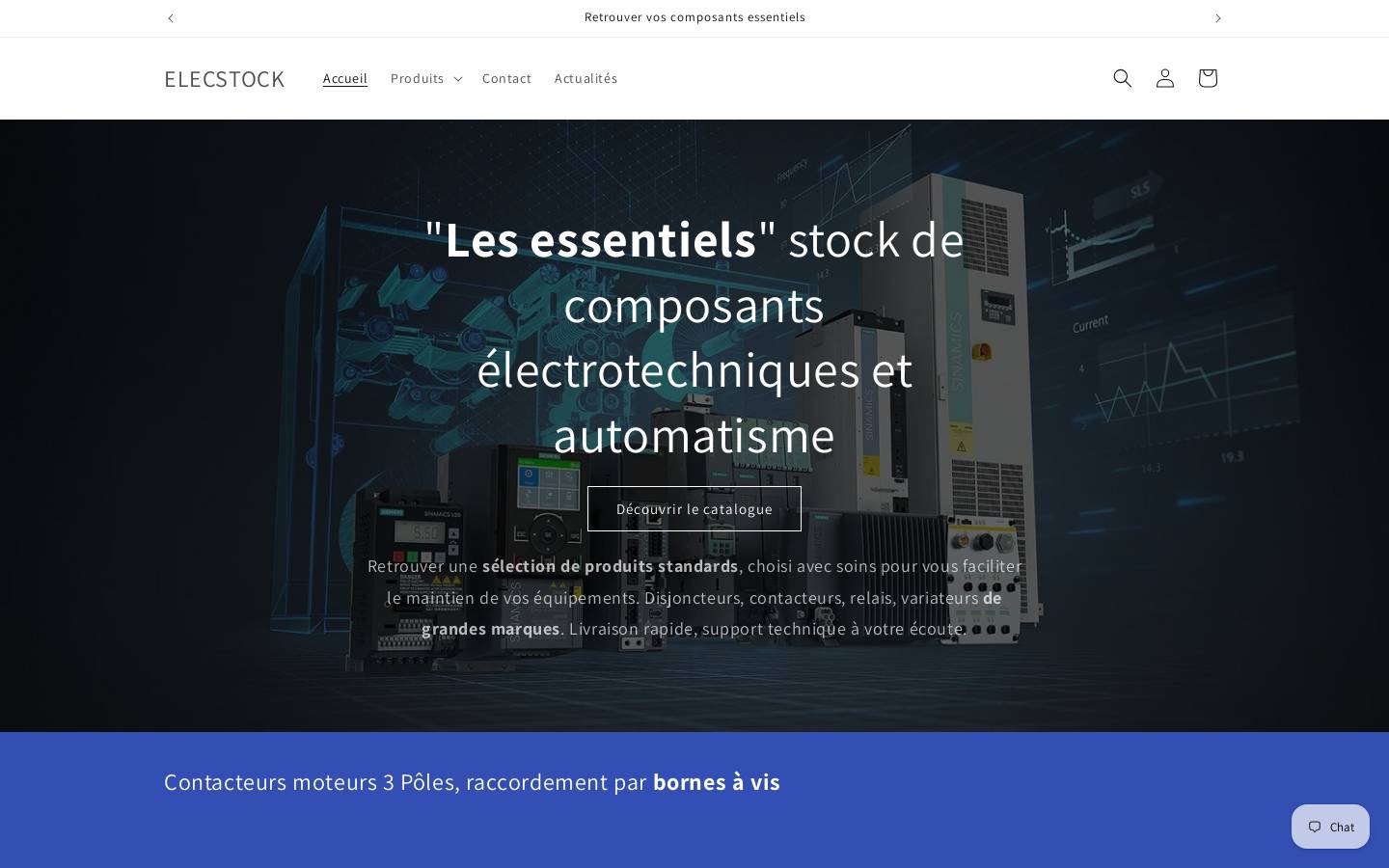 elecstock.fr homepage screenshot