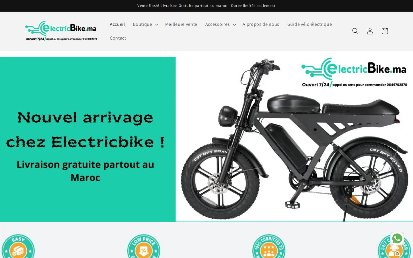 Electricbike homepage screenshot