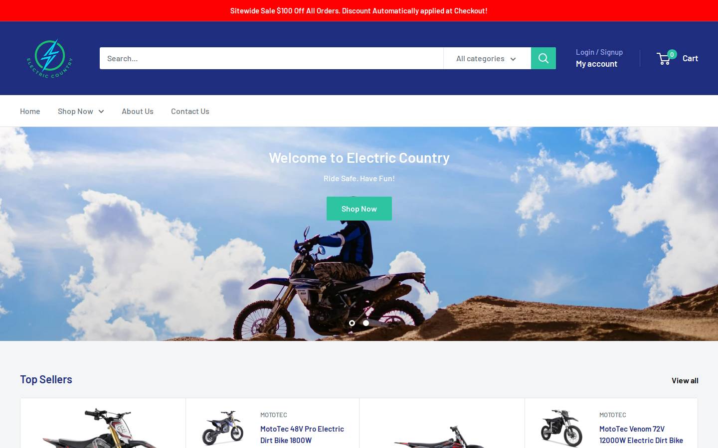 electriccountry.com homepage screenshot